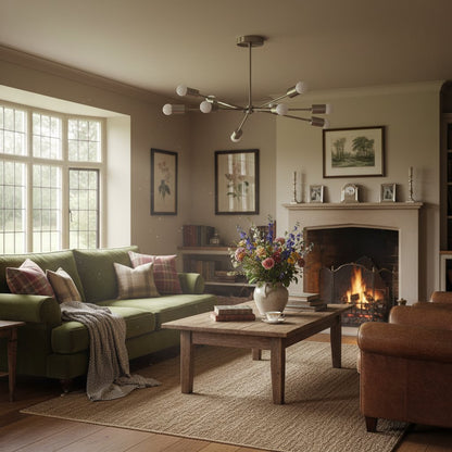 Mobilux Line Modern Chandelier - Mid Century Ceiling Light Fixture