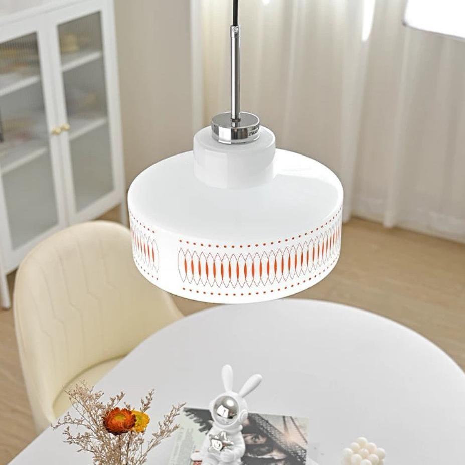 Vintage Bauhaus Opalglas Pendelleuchte
