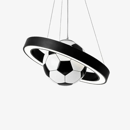 Black soccer pendant chandelier product view