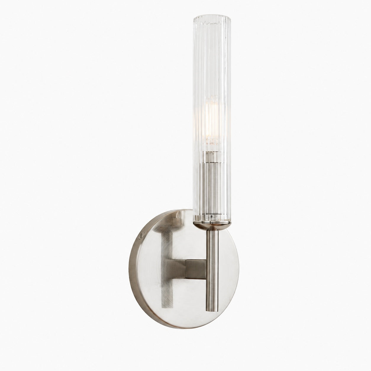 Bravira Wandleuchte aus geripptem Glas – Röhrenförmige Metallleuchte in klassischen Ausführungen