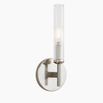 Bravira Wandleuchte aus geripptem Glas – Röhrenförmige Metallleuchte in klassischen Ausführungen