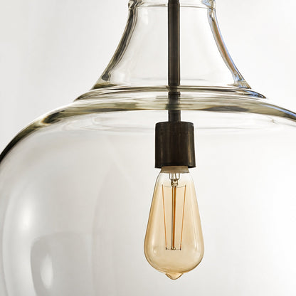 Lirra Handgeblasene Glas-Hängeleuchte – Industriestil für Wohnzimmer und Eingangsbereiche U11