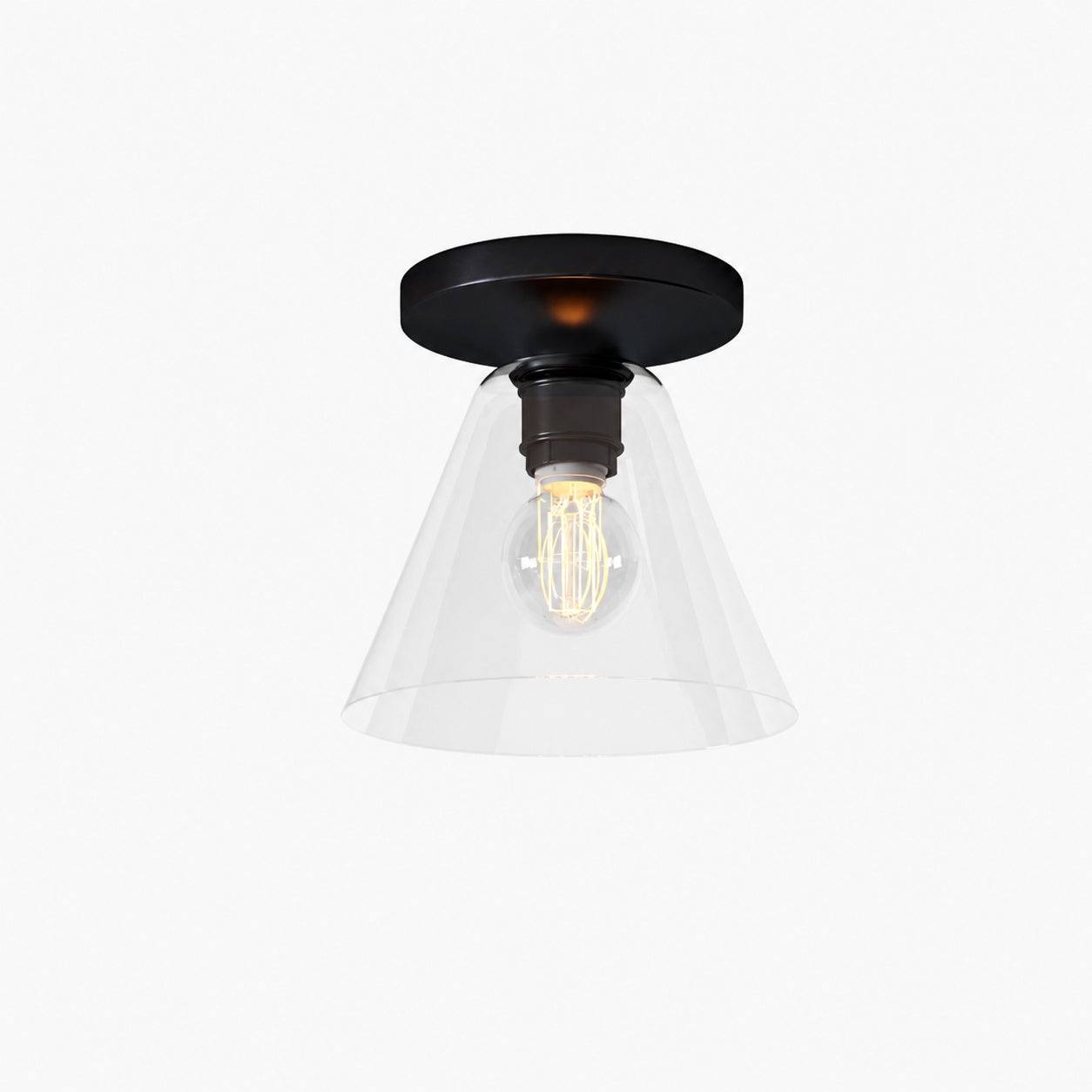 Conica Cone Flush Mount – Glas-Deckenleuchte für moderne Räume