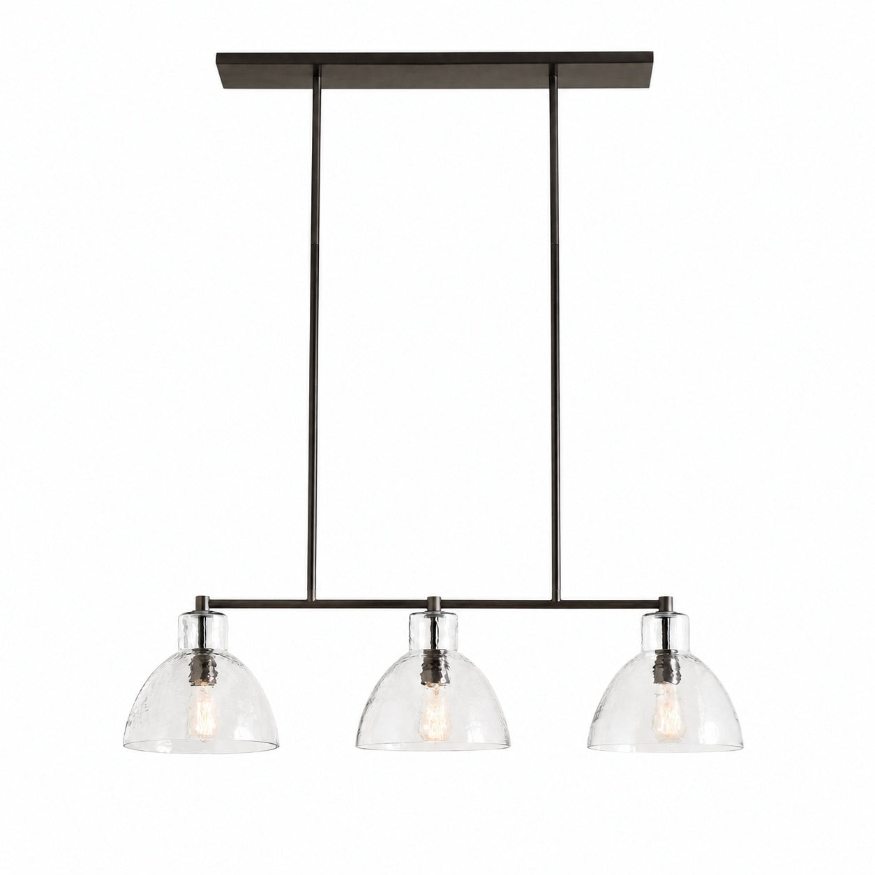 Glavira Linear-Kronleuchter aus recyceltem Glas – elegante, moderne Beleuchtung