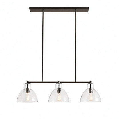 Glavira Linear-Kronleuchter aus recyceltem Glas – elegante, moderne Beleuchtung