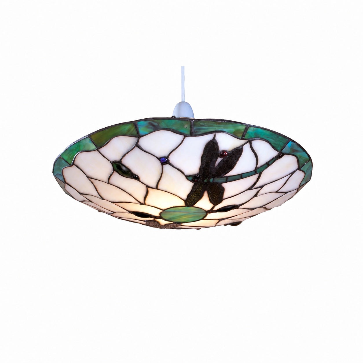 TF Schmetterlings-Pendelleuchte – Dekorative Buntglas-Pendelleuchte für Schlafzimmer oder Eingangsbereich 