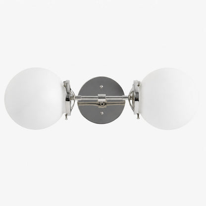 Lumio Globe Art Deco Vanity Light -  Opal Globe Bathroom Sconce