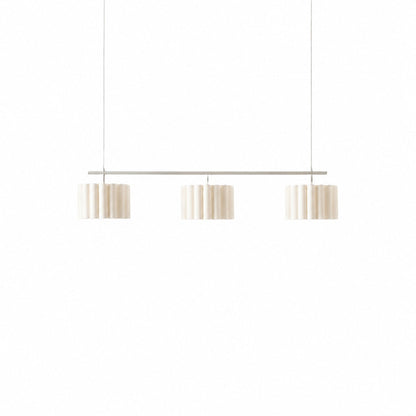 Velura Linear Pendant Light - Natural Linen Shade for Warm Ambiance