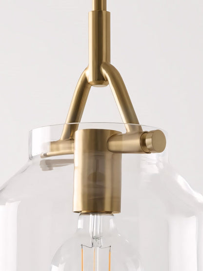 Skandinavisch Metallstange Glockenform Pendelleuchte