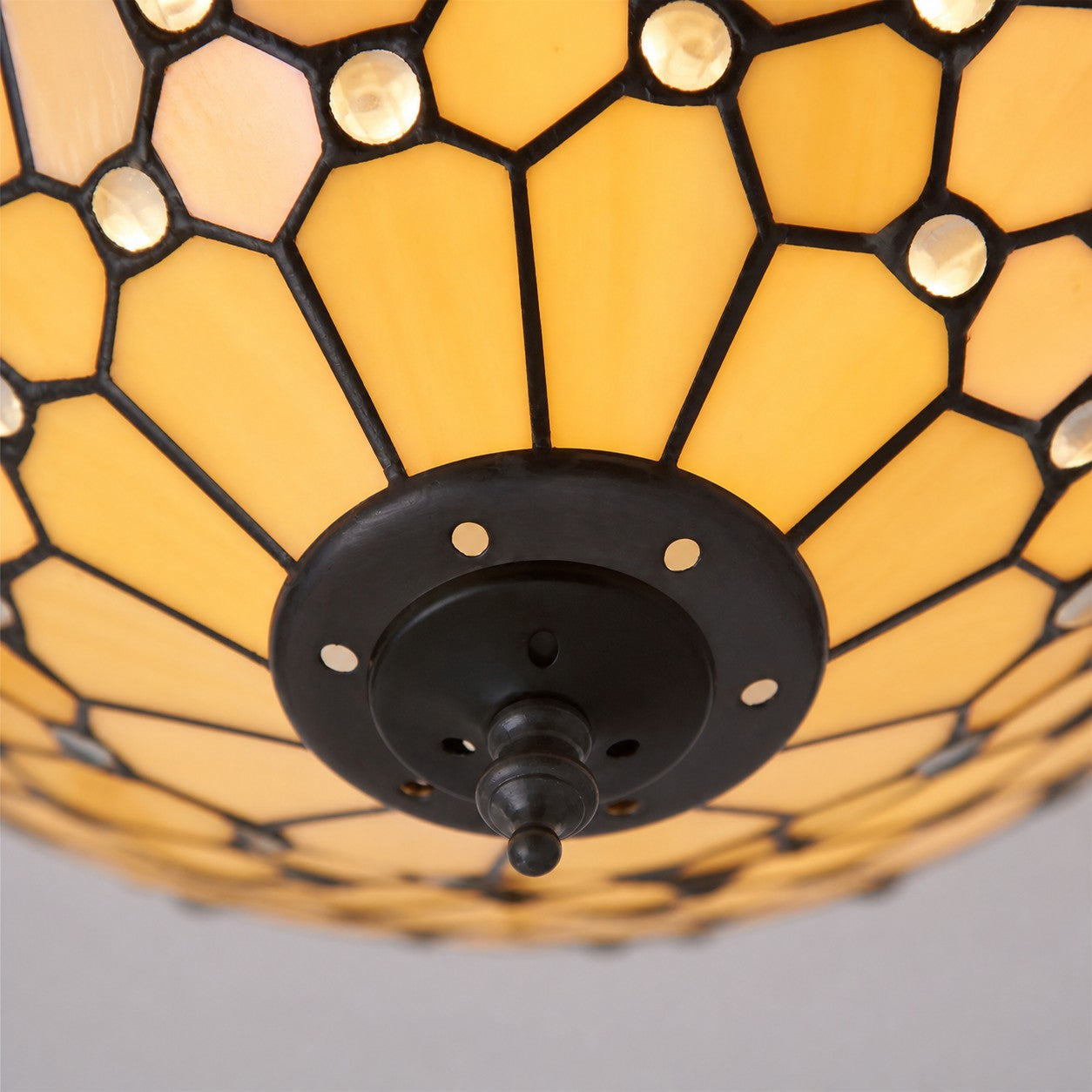 TF Pearl Handgefertigte Tiffany-Deckenleuchte – Art-Deco-Buntglasleuchte für Flur oder Wohnzimmer