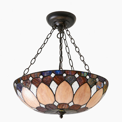 TF Brooklyn Inverted Pendant – Dekorative Glas-Pendelleuchte mit verstellbarer Kette für Wohnräume