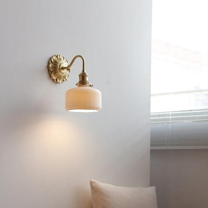 Brass Ceramic Wall Light