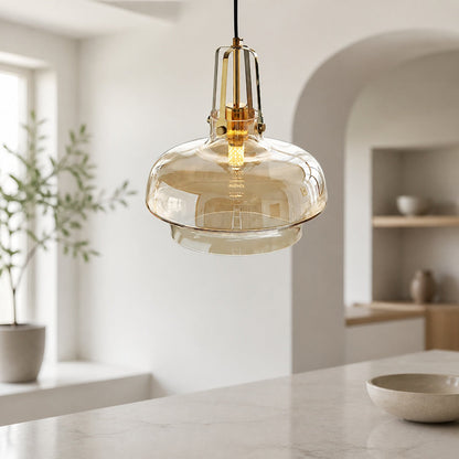 Modern Unique Shaped Fish Tank Glass Pendant Light
