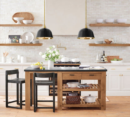 Forvara Metal Pole Pendant Light – Bell Shade for Kitchen Islands