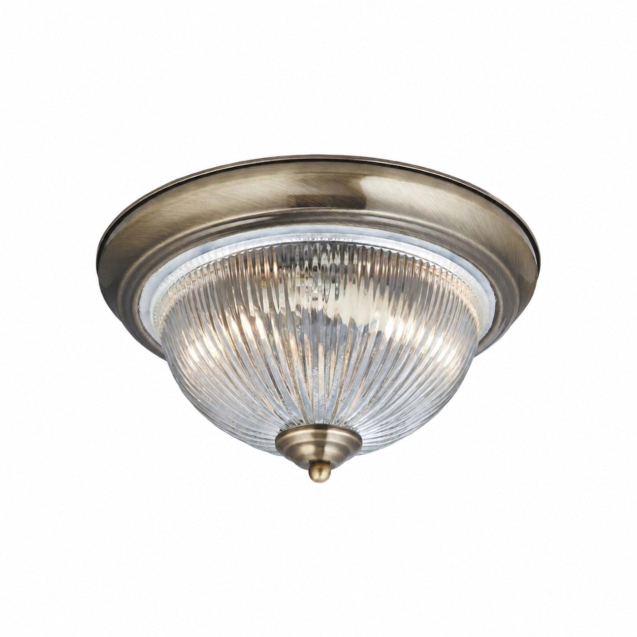 TF Vintora Moderne Deckenleuchte – Geripptes Glas und Metallrahmen für Küchen oder Flure