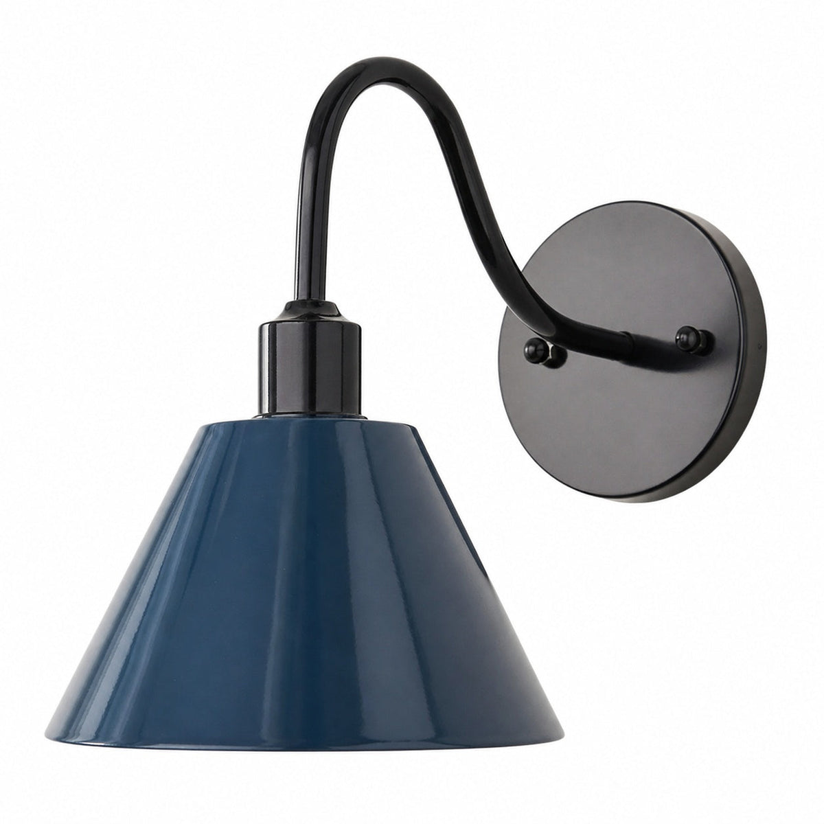 Narix Tapered Metal Wall Sconce - Clean Industrial Design in Contemporary Style for Bedroom and Lounge