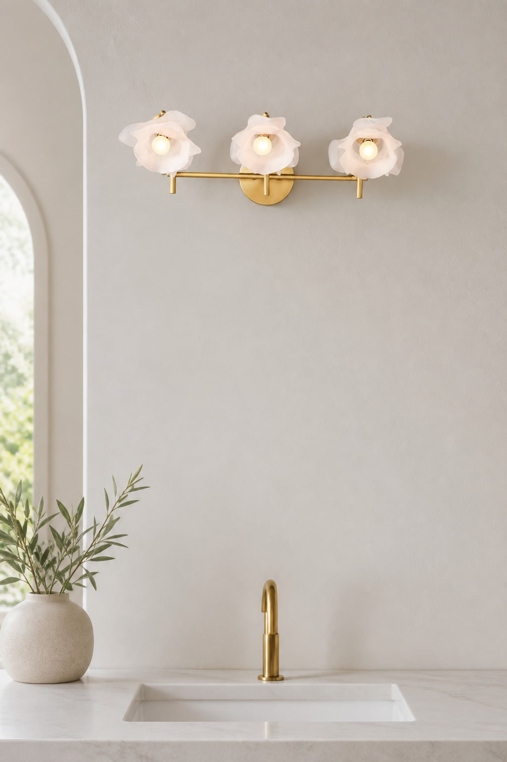 Revalis Glasblumen-Wandleuchte – Moderne florale Wandleuchte