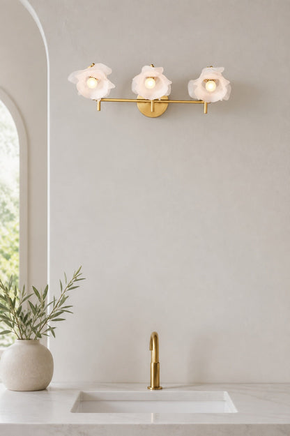Revalis Glasblumen-Wandleuchte – Moderne florale Wandleuchte