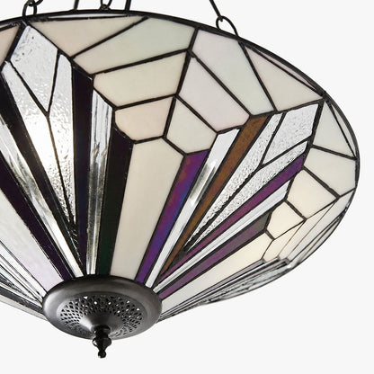 TF Astoria Dekorative Buntglas-Deckenleuchte – Art-Deco-Deckenleuchte für Eingangsbereiche und Lounges