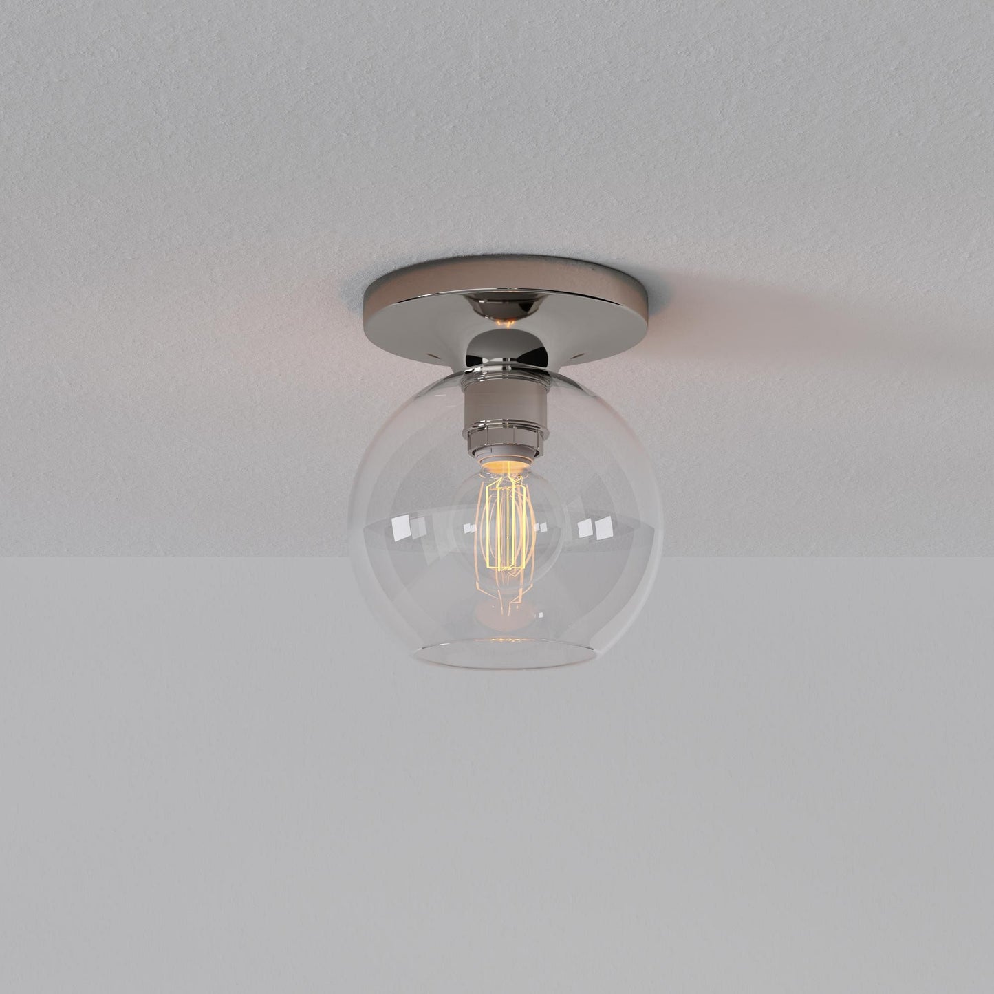 Selvion Modern Globe Pendant Light - Damp-Rated Bathroom Lighting - Luxe Glass Shade