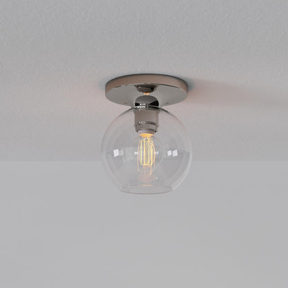 Selvion Modern Globe Pendant Light - Damp-Rated Bathroom Lighting - Luxe Glass Shade