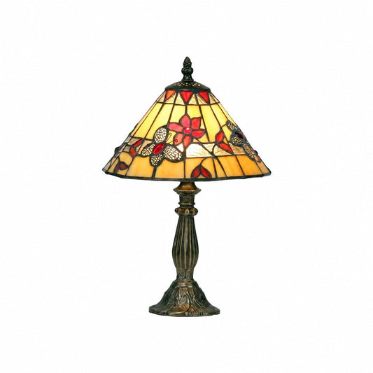 TF Butterfly Table Lamp – Hand-Cut Stained Glass Shade Table Light for Living Room and Bedroom