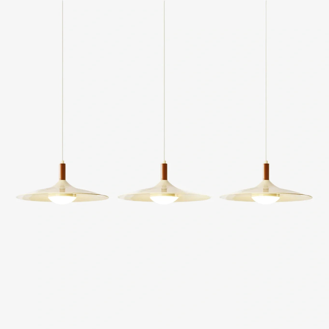 Cream Saucer Pendant Light
