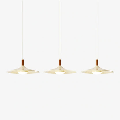Cream Saucer Pendant Light