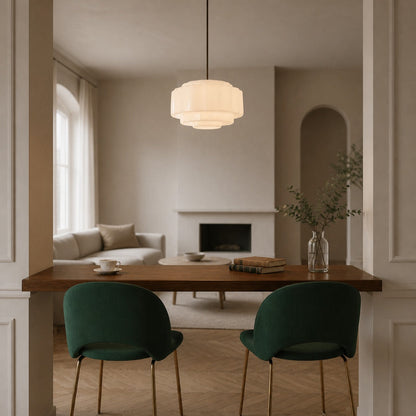 Vexrona Glas-Pendelleuchte – Elegante, verstellbare Metall-Aufhängestange für Wohnzimmer und Bar