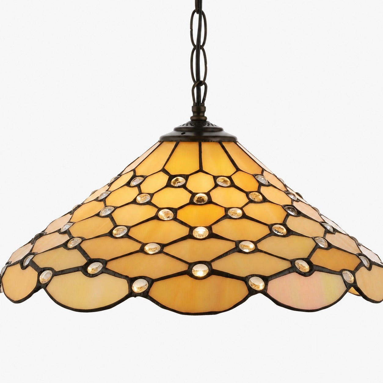TF Pearl Pendelleuchte – Mit Glasschirm und verstellbarer Länge für Esszimmer und Küchen