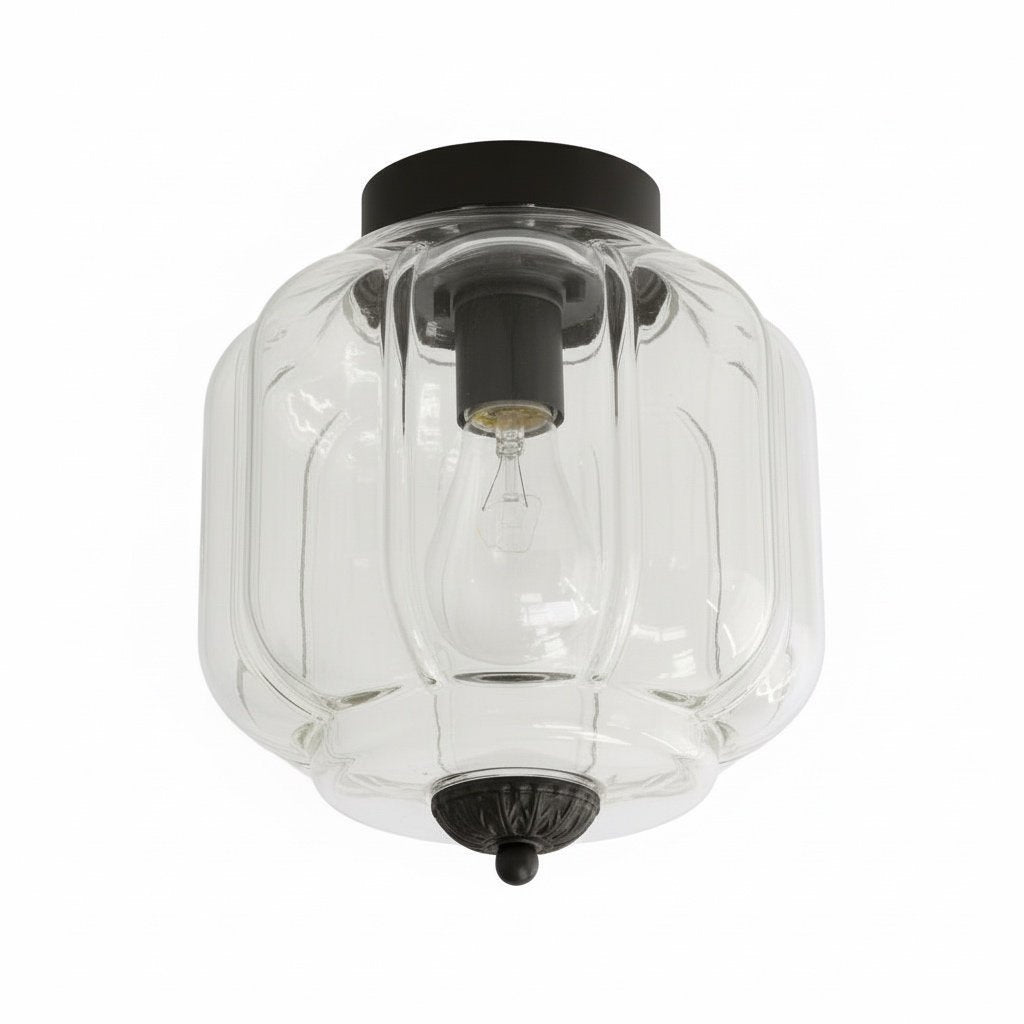 Vintage Eloise Milk Glass Flush Mount Ceiling Light - Vintage Charm Soft Glow