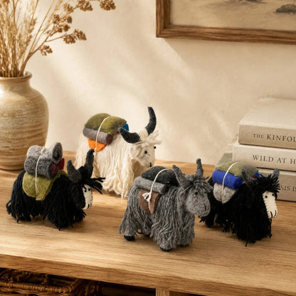 Handmade Nepal Wool Felt Yak Ornament