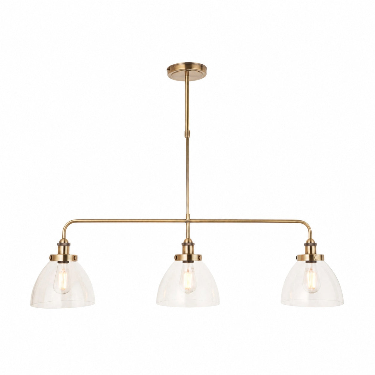 Novera Industrial 3-flammige lineare Pendelleuchte - Moderner Metallstil für Küche und Esszimmer