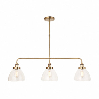 Novera Industrial 3-flammige lineare Pendelleuchte - Moderner Metallstil für Küche und Esszimmer