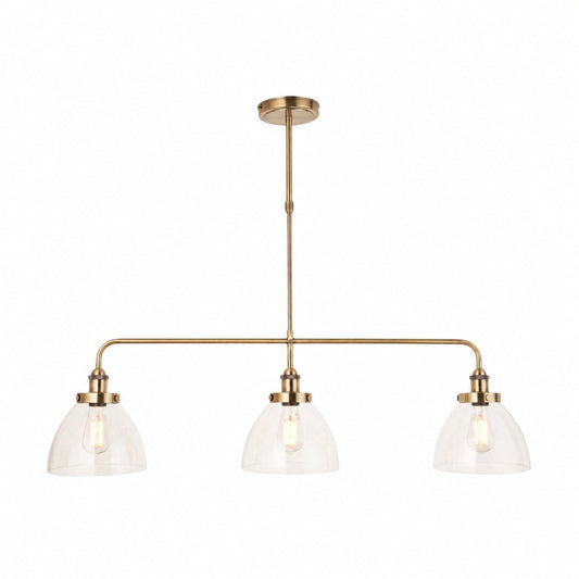 Novera Industrial 3-flammige lineare Pendelleuchte - Moderner Metallstil für Küche und Esszimmer