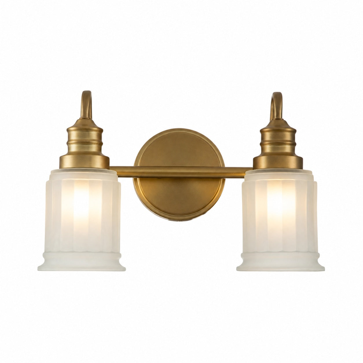 Lirra Bathroom Metal Wall Lamp with Glass Shade - Damp Rated Wall Sconce