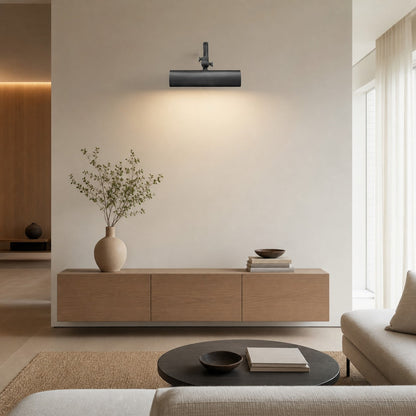 Libris Cylinder Picture Light - Metal Shade Wall Lamp for Living Room or Bedroom