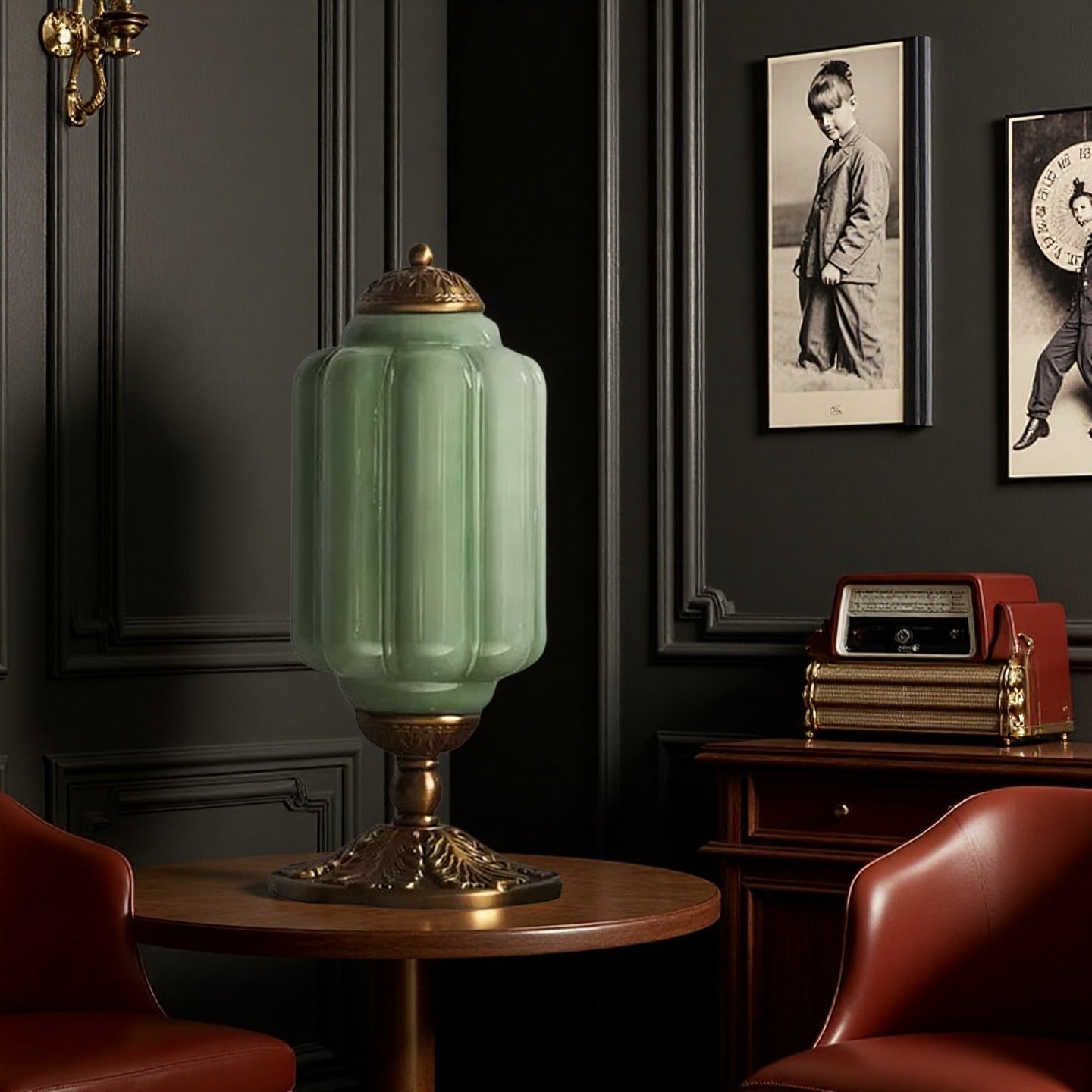 Eloise Tischlampe - Vintage Design Glas Tischlampe