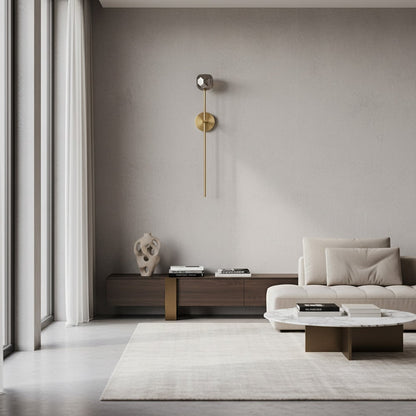 Luxuriöse Kristall-Wandleuchte – Moderne Wandleuchte mit Messingrahmen