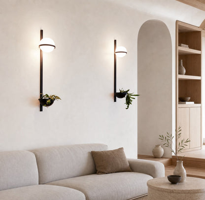 Globe Shade Minimalist Wall Lamp for Indoor and Outdoor Spaces