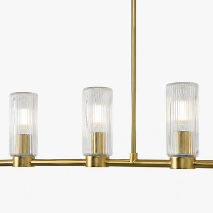 Rivora Kronleuchter aus geriffeltem Glas – Elegantes, geripptes, langlebiges Design