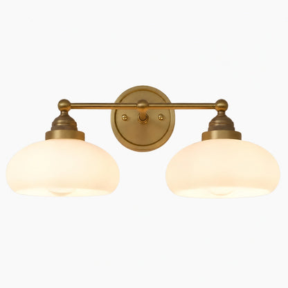 Riven Wall Lamp - Vintage Industrial Milk White Glass Shade for Indoor