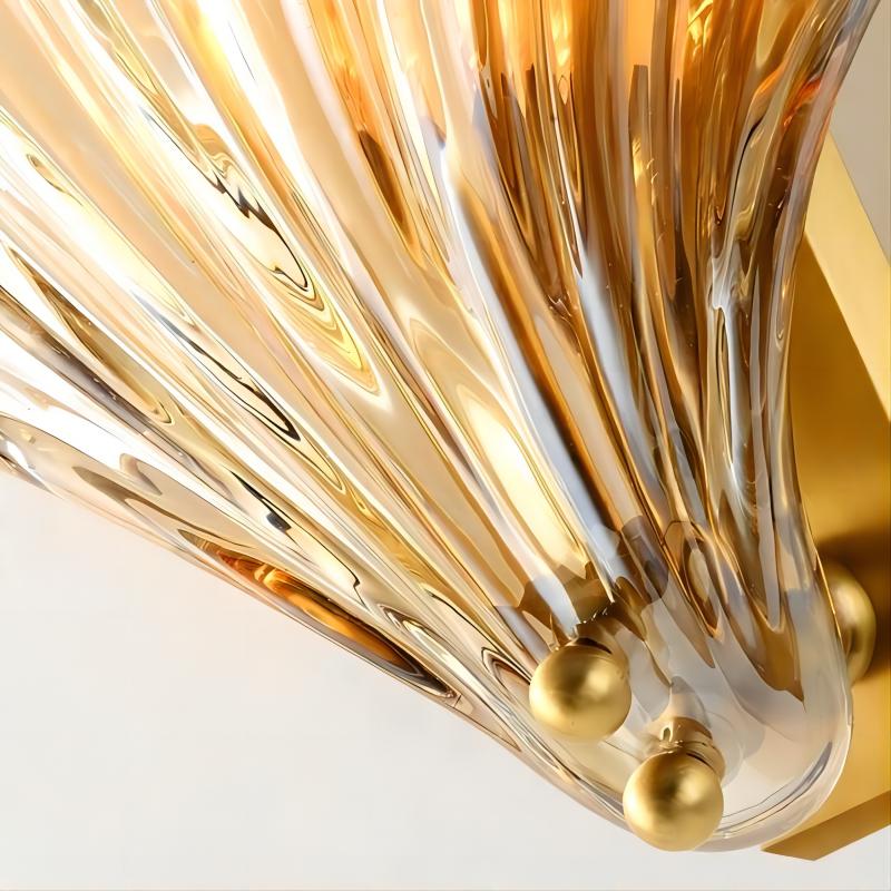 Shellora Stylish Shell Wall Light – Sculptural Glass and Metal Wall Lamp for Home N44