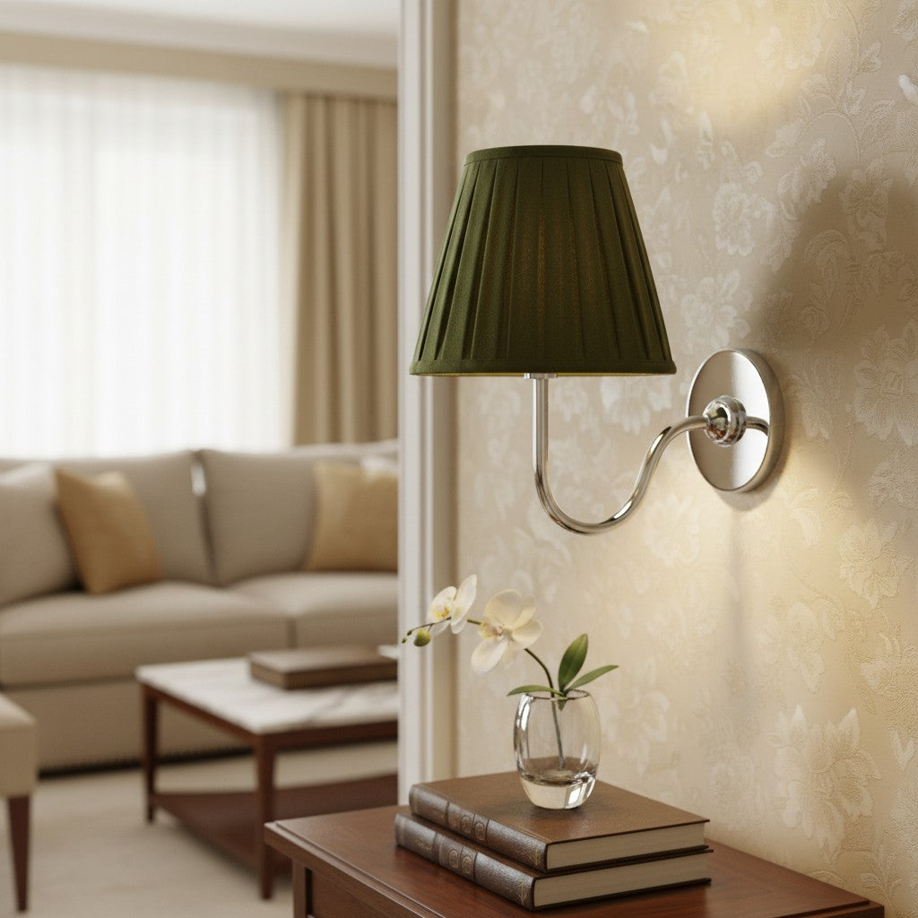 Luvora Decorative Pleated Shade Wall Lamp Vintage Modern Lighting for Corridor and Home Interiors