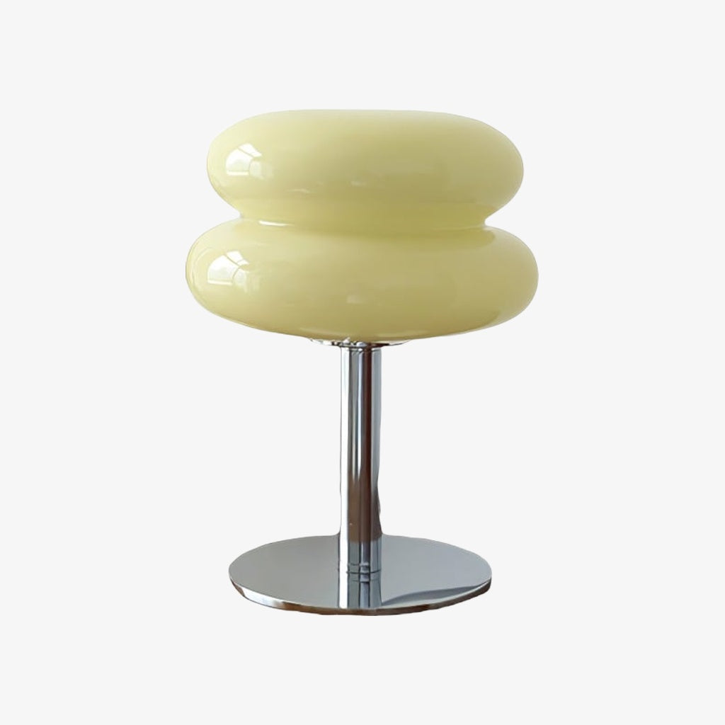 Glasentro Bauhaus Table Lamp Geometric Glass Design Modern Accent for Living Room N12