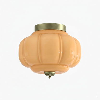 Vintage Eloise Milk Glass Flush Mount Ceiling Light - Vintage Charm Soft Glow
