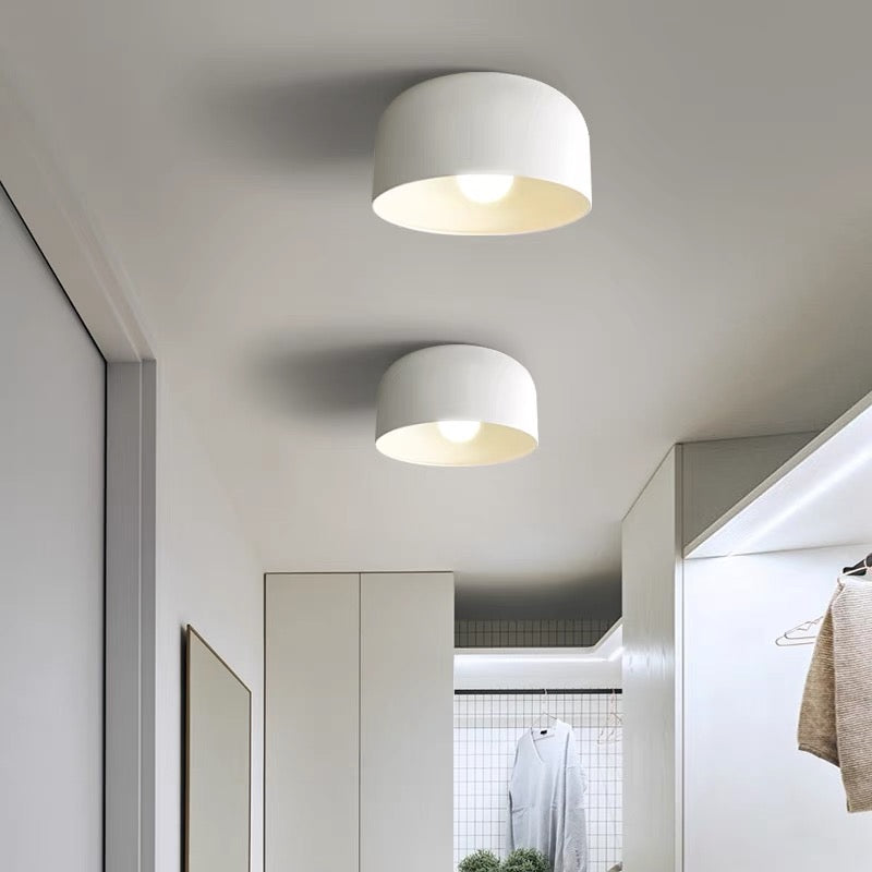 Stylische Skandinavische Rund Metall Deckenleuchte