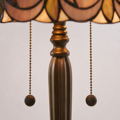 TF Hutchinson Art-Glass Tiffany Style Table Lamp – Handcrafted Design for Home and Office