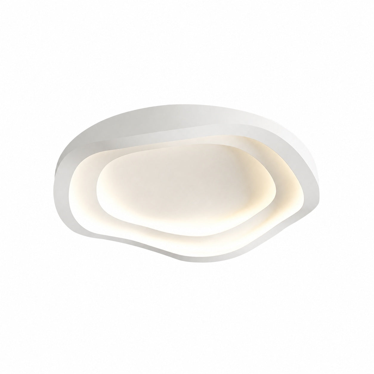 Aeris Elionis LED-Deckenleuchte mit Wellenmuster – Minimalistische Einbauleuchte aus Eisen und Acryl für das Wohnzimmer