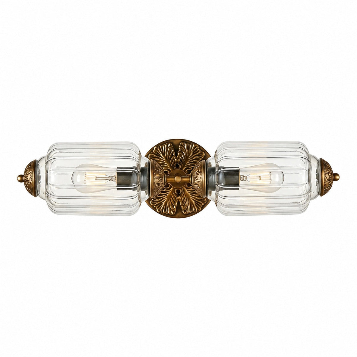 Eloise Messing-Wandleuchte – Elegante Vintage-Beleuchtung aus Milchglas